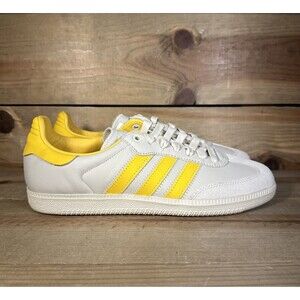 NEW Mens Size 8.5 Pharrell x Adidas Samba Humanrace “Bold Gold” Sneakers ID9068